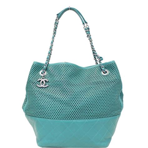 chanel calfskin perforated up in the air tote|Chanel Calfskin Perforated Up In The Air Tote Green.